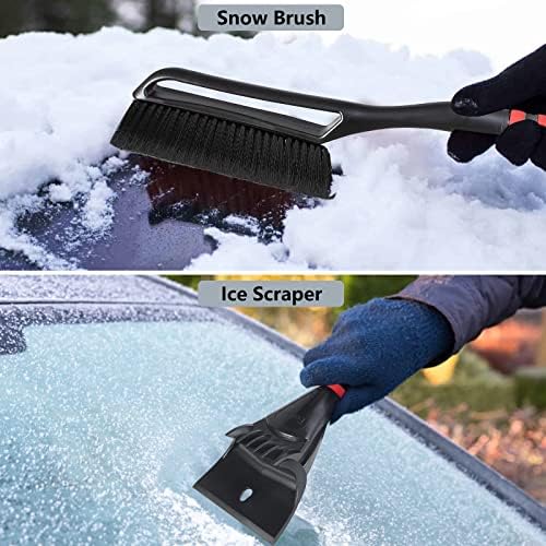 FOVAL 27" Snow Brush with Wider Ice Scraper, Snow Removal Car Brush with - Image 2