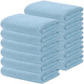 Kitinjoy 100% Cotton Waffle 12-Pack Kitchen Towels, Sky Blue by Kitinjoy