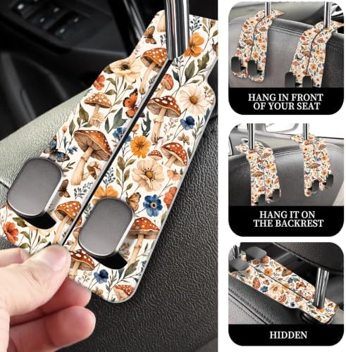 PU Leather Car Seat Hook, Storage Headrest Hanger, Cute Car Backseat Organizer - Image 2