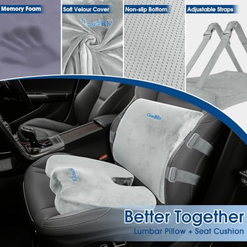CloudBliss Lumbar Support Pillow & Seat Cushion Set - Image 3