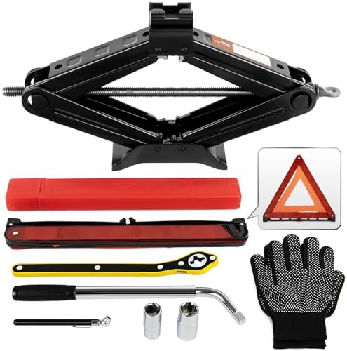 Scissor Jack Car Jack Kit, 2.5 Ton by WynWerth