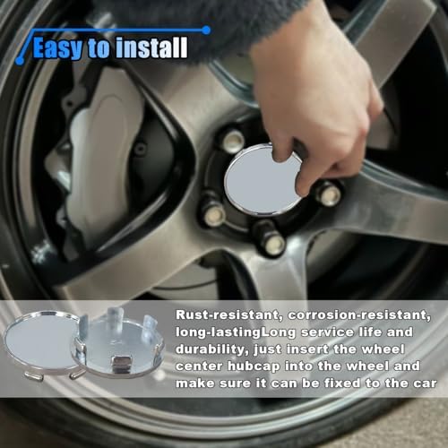 4PCS Wheel Center Cap, Snap-in Plastic Rim Center Hub Caps Cover, 2.12 '' Outer - Image 5