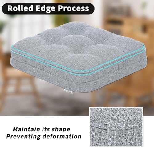 GOFORIT Chair Cushions Set of 2, Tufted Shredded Memory Foam Chair Pads - Image 5