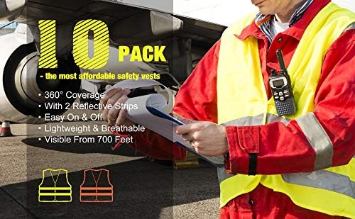 DUSKCOVE 10 Pack High Visibility Safety Vests - Image 6