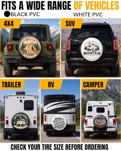 Custom Spare Tire Cover, PVC Leather Wheel Cover - Image 6