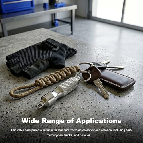 Tire Valve Core Removal Tool Keychain, Portable Stainless Steel Tire Valve Core - Image 6