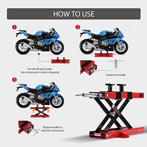 VIVOHOME Motorcycle Lift 1100 LBS Center Scissor Lift Jack - Image 5