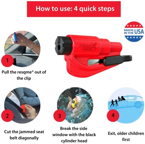 RESQME The Original Compact Emergency Keychain Car Escape Tool, Seatbelt Cutter - Image 2
