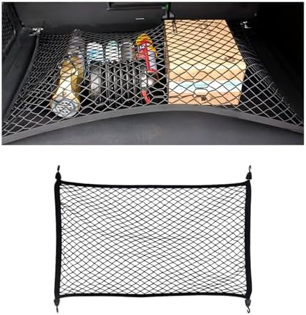 Elastic Cargo Net for SUV, 27.6 × 19.7 inch Stretchable Mesh Trunk Bed Net by Unknown