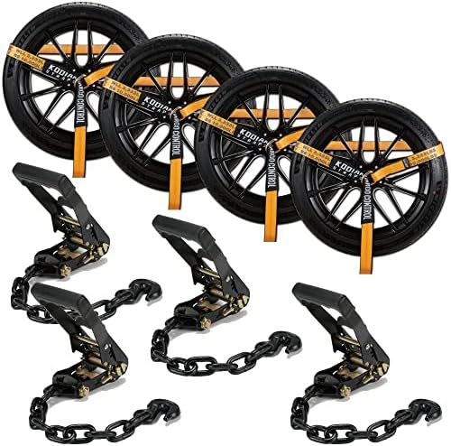 4 Pack Ratchet Car Tie Down Strap by KODIAKSTRAPS