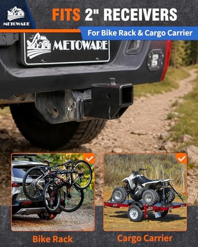 METOWARE Trailer Hitch Extender Fits 2" Receiver 2" Drop/Rise 7500 LBS GTW - Image 2