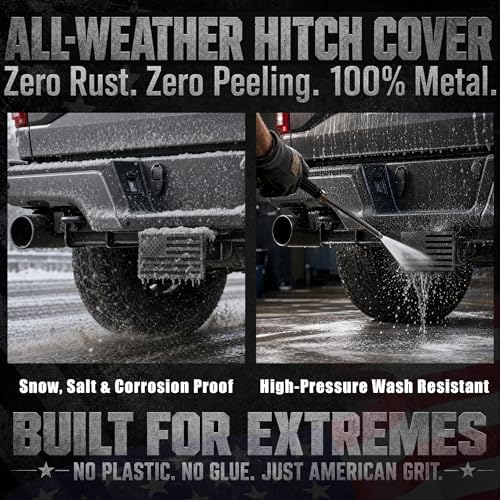 Synrroe Heavy Duty American Flag Trailer Hitch Cover, 2 Inch - Image 6