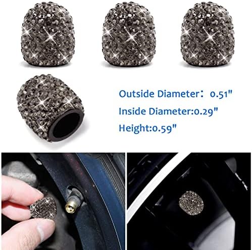 ToBeQueen 15 Pack Grey Bling Car Accessories Set - Image 6