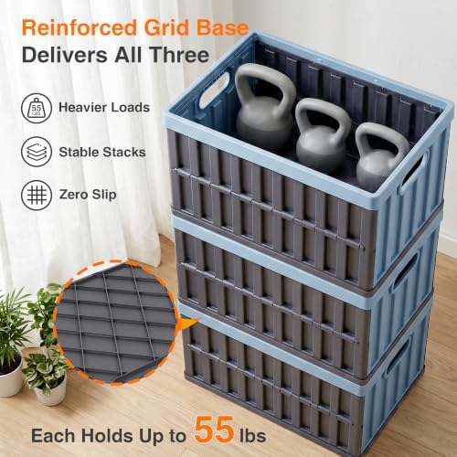 Citylife 2PC 64L Collapsible Storage Bins - Image 5