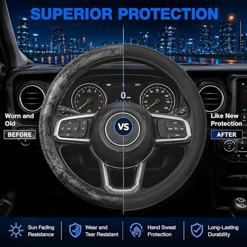 Steering Wheel Cover for Jeep Grand Cherokee Wrangler Compass - Image 6