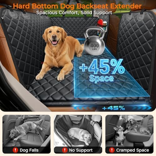 URPOWER Hard Bottom Dog Car Seat Cover, Back Seat Extender - Image 2