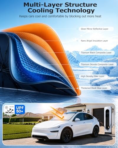 Weektic Windshield Sun Shade for Subaru Forester 2013-2026 Custom Fit Sunshade - Image 3