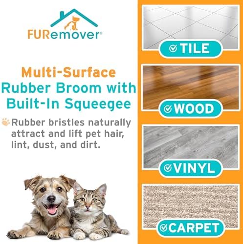 FURemover Pet Hair Removal Rubber Broom - Image 2