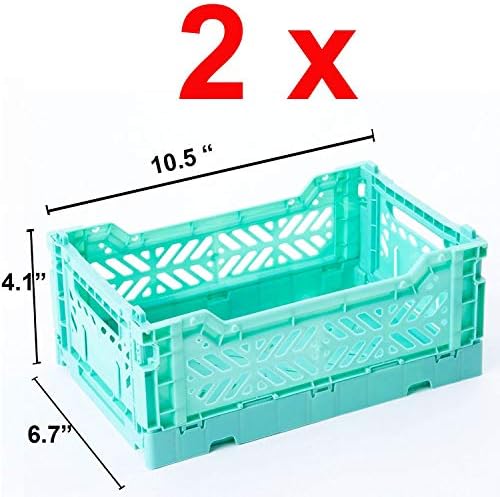 2 x AY-KASA Collapsible Storage Bin Container Basket Tote, Folding Basket CRATE - Image 2