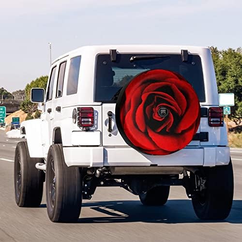 KiuLoam Vibrant Red Rose Flower Spare Tire Cover - Image 2