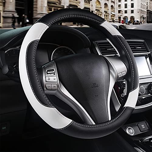 Leather Car Steering Wheel Cover, Universal Fit by Szttswamp