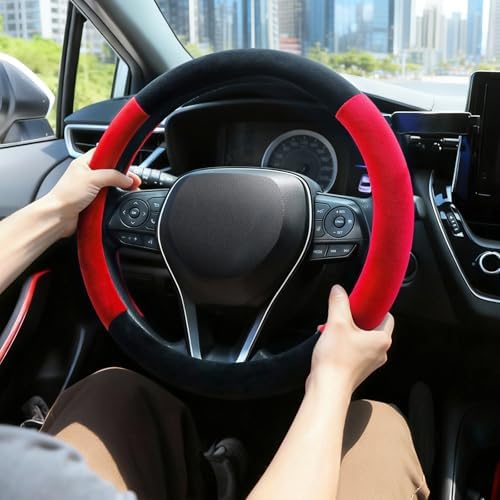 SEG Direct Plush Steering Wheel Cover 14.5"-15" Heavy-Duty, Summer Winter - Image 2