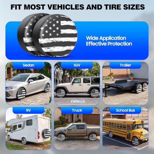Moonet PVC Leather Tire Cover, Universal Fit 19-22" - Image 3