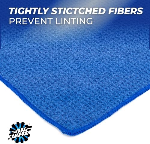 The Rag Company Waffle-Weave Microfiber Drying & Glass Towel | Ultra Absorbent - Image 4