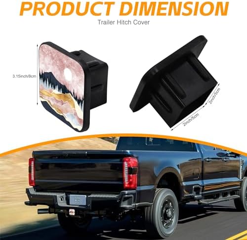 Trailer Hitch Cover, Square 2 Inch Receiver Tube Plug Cap - Image 2