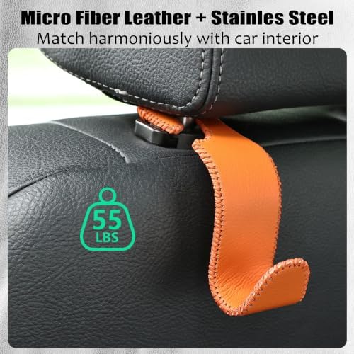 Car Seat Headrest Hook 55lb Heavy Duty Metal Hanger - Image 5