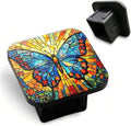 Hitch Receiver Cover 2" Stained Glass Beautiful Butterfly Trailer Hitch Cover by Unknown
