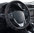 Motor Trend Faux Leather Steering Wheel Cover, Standard 15 inch Size, Comfort by MotorTrend