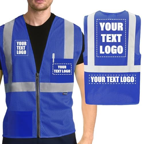 AYKRM 2 Pocket Mesh High Visibility Reflective Safety Vest by AYKRM
