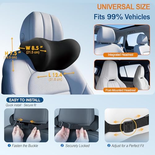 Allaboutsla 2-Pack Car Neck Pillow, Car Headrest Pillow - Image 5