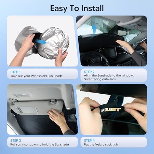 KUST Windshield Sun Shade for Mazda 3 2014 2015 2016 2017 2018 Mazda3 - Image 5