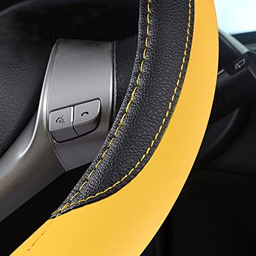 Leather Car Steering Wheel Cover, Universal Fit - Image 6