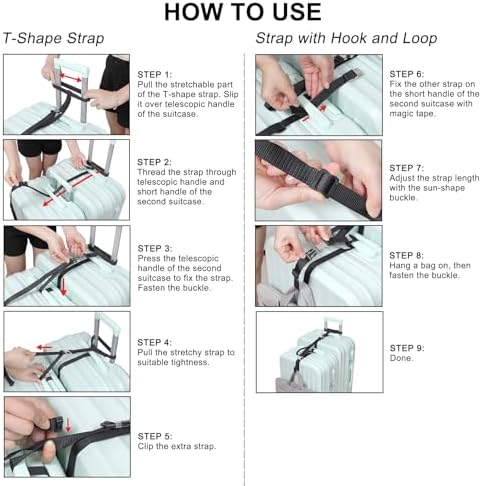 Vigorport Luggage Straps, Metal Luggage Connector Straps - Image 6