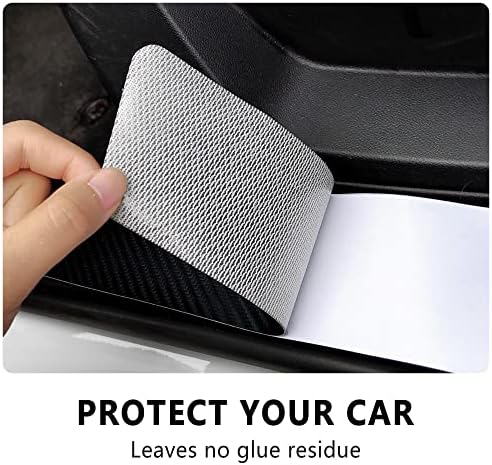 4Pcs Car Door Sill Protector, Sport Carbon Fiber Threshold Anti-Scratch Sticker - Image 3