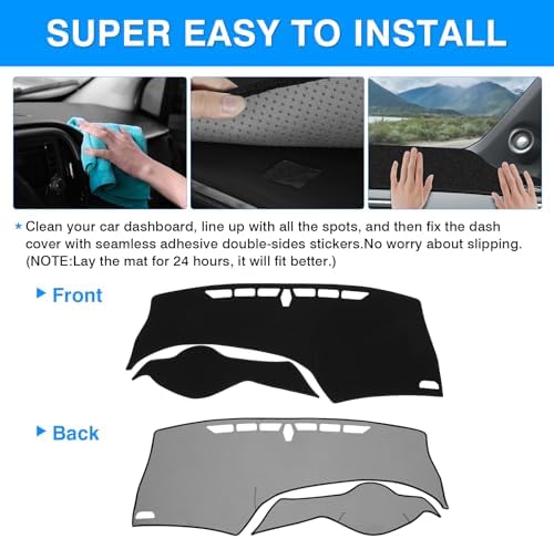 Autorder Dashboard Cover Mat for Honda Civic 2012-2015 Accessories Dash Cover - Image 5