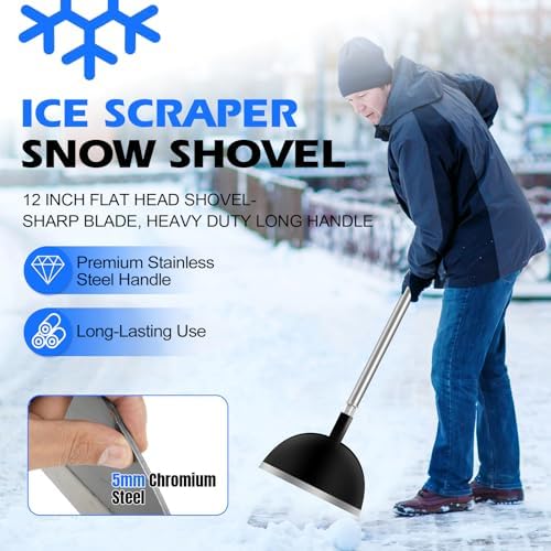 Snow Shovel, Floor Scraper, Snow Ice Flat Concrete Removal Tools - Image 2