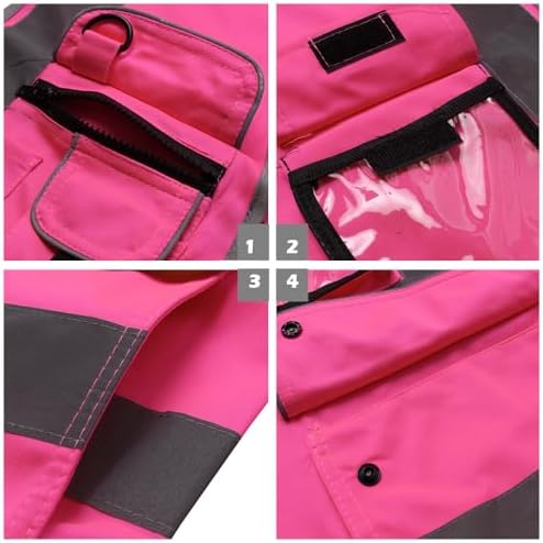 XIAKE 9 Pockets Class 2 High Visibility Reflective Safety Vest - Image 4