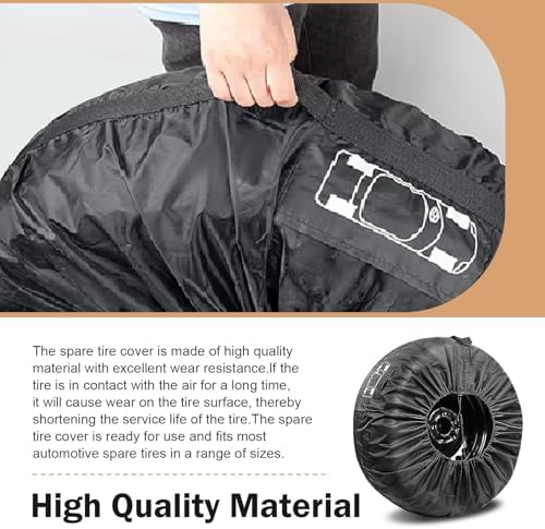 1 PC Car Tire Cover, 31.49" Anti-scratch Car Spare Tires Cover, 210D Oxford - Image 5