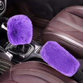 Hovom 2PCS Fluffy Car Gear Shift Knob Cover & Handbrake Cover by Hovom