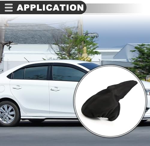 Motoforti Universal Car Handbrake Parking Cover, Faux Leather - Image 2