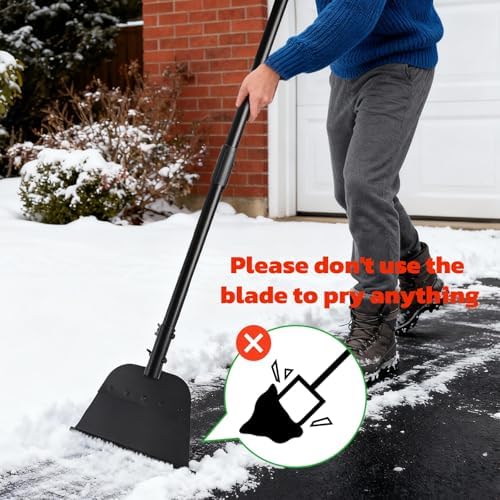 Garden Flat Shovel, 54 Inch Heavy Duty Ice Scraper Chopper - Image 6