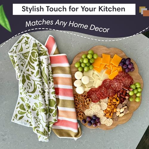Double-Sided Microfiber Hand Towels, Waffle Kitchen Towels Set - Image 5