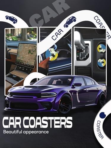 WOCOCN Car Coasters, Cup Holder Coasters - Image 4