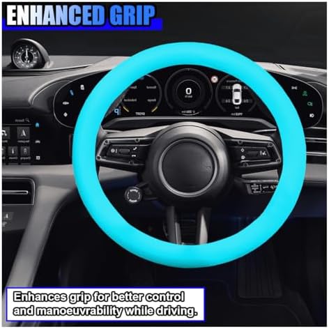 3PCS Silicone Car Steering Wheel Cover Set, Anti-Slip Car Steering Wheel & - Image 3