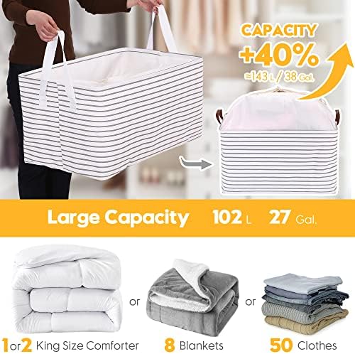 Hinwo 102L XXL Canvas Storage Bin - Image 4