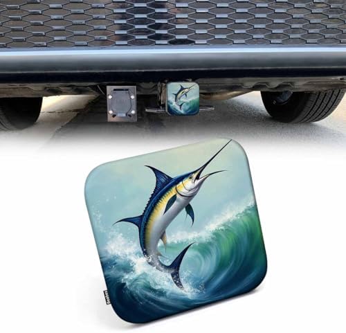 Blue Marlin Trailer Hitch Covers by Beabes